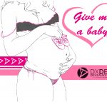DXDESIGN Emmanuel Deveaux Directeur Artistique La Réunion — Identité visuelle illustration féminine femme enceinte donne-moi un bébé - Give_me_a_baby